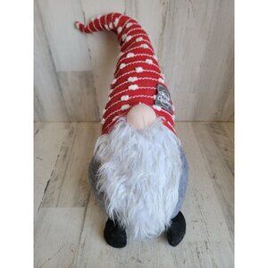 Gnome red striped hat large plush Xmas home decor figure unique
